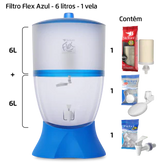 Filtro Flex - 6 litros - 1 vela - Azul