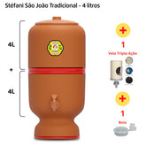 Filtro São João - 4 litros - 1 vela + 1 vela Tripla Ação
